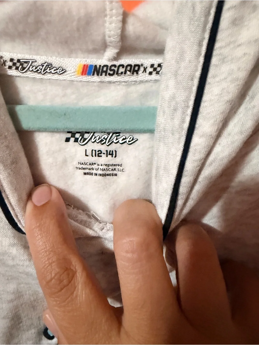 Justice Kids' Gray Racing Hoodie - Justice NASCAR Graphic